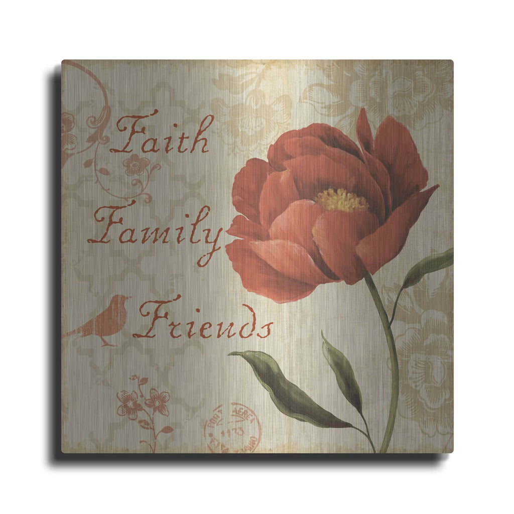 'Faith Family Friends' by Lisa Audit – Metal Wall Art