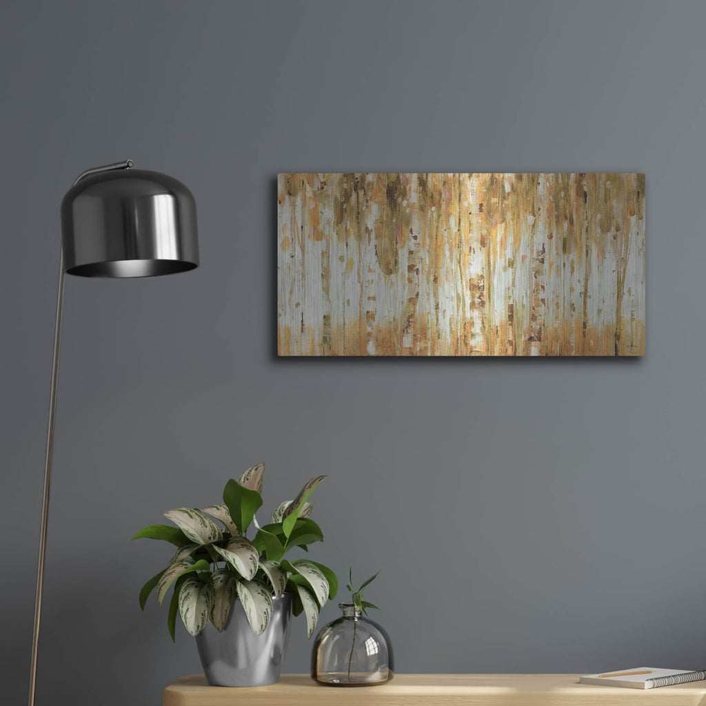 'The Forest I Fall' by Lisa Audit – Metal Wall Art, 24x12 room view