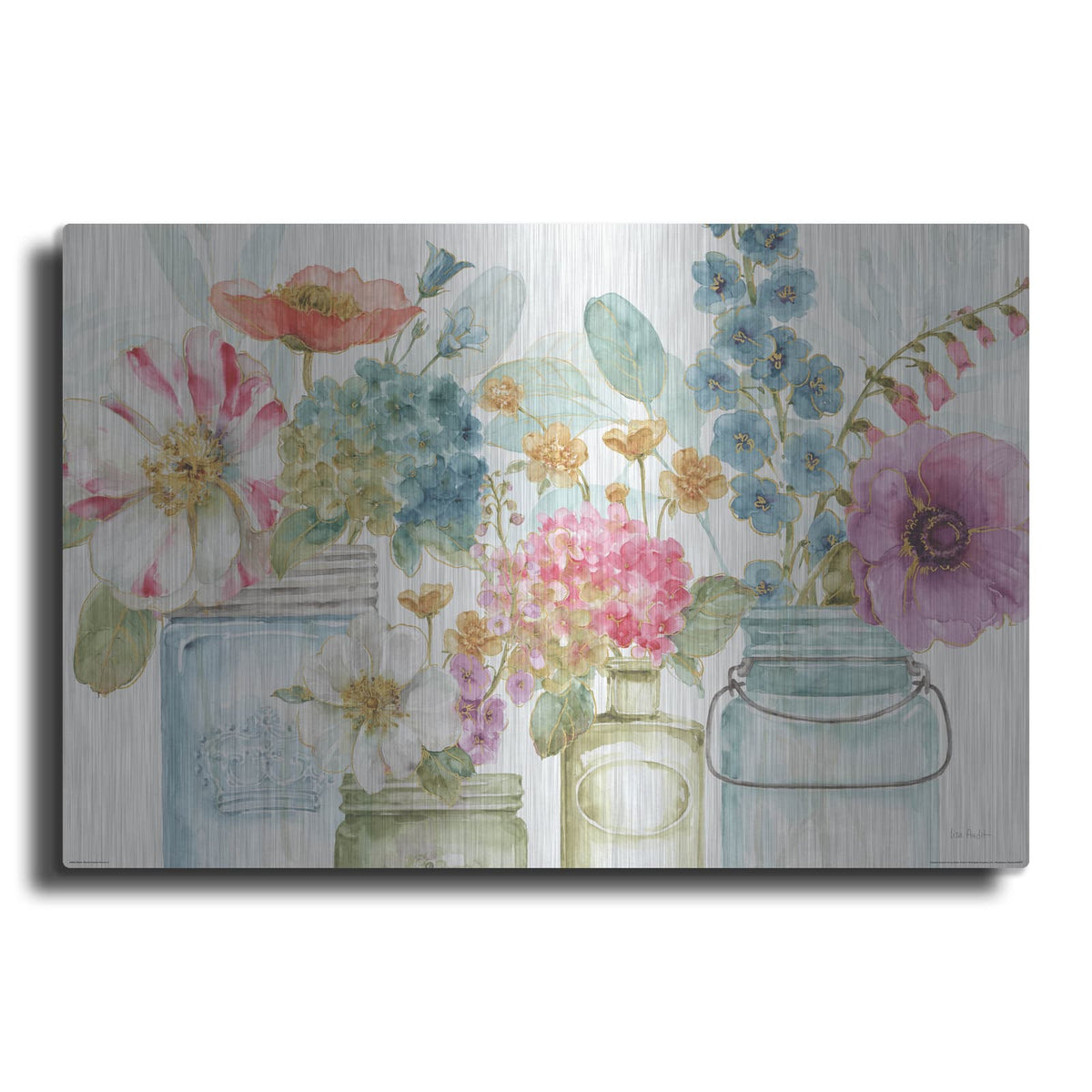 'Rainbow Seeds Flowers X' by Lisa Audit – Metal Wall Art