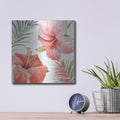 'Tropical Blush III' by Lisa Audit – Metal Wall Art, 12x12 room view