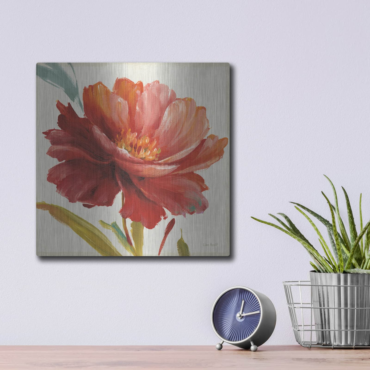'Dancing Colors I' by Lisa Audit – Metal Wall Art, 12x12 room view