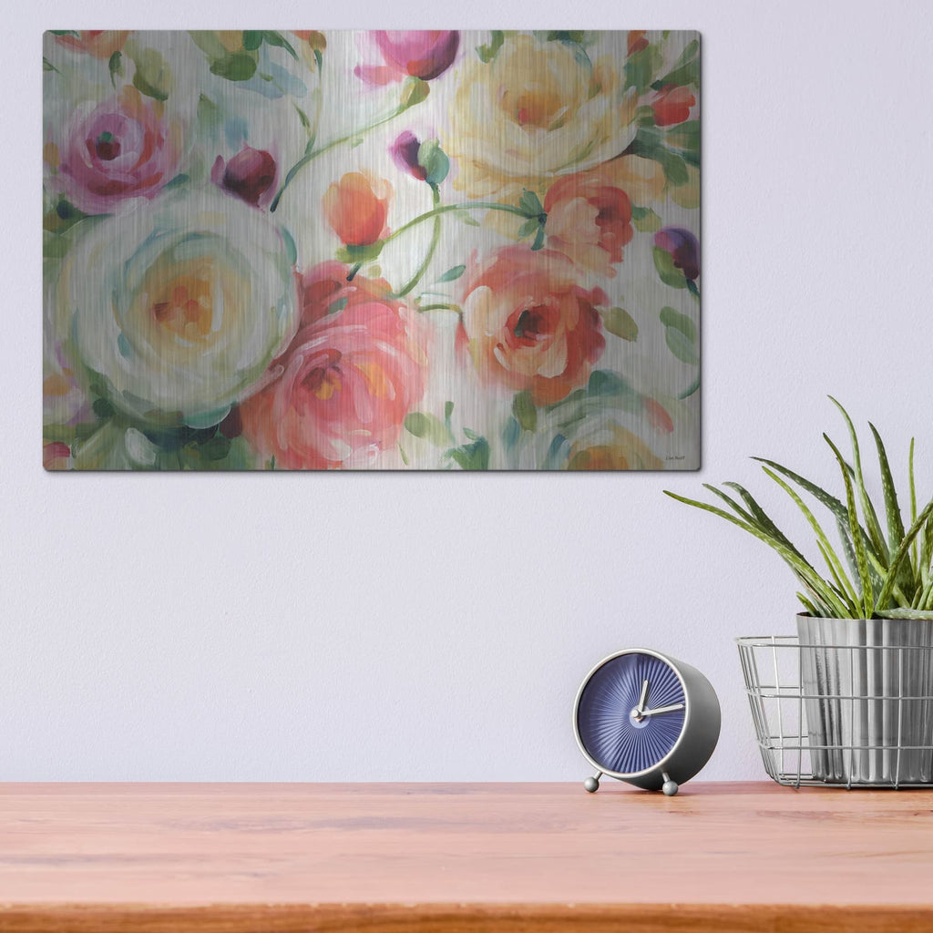 'Florabundance I' by Lisa Audit – Metal Wall Art, 16x12 room view