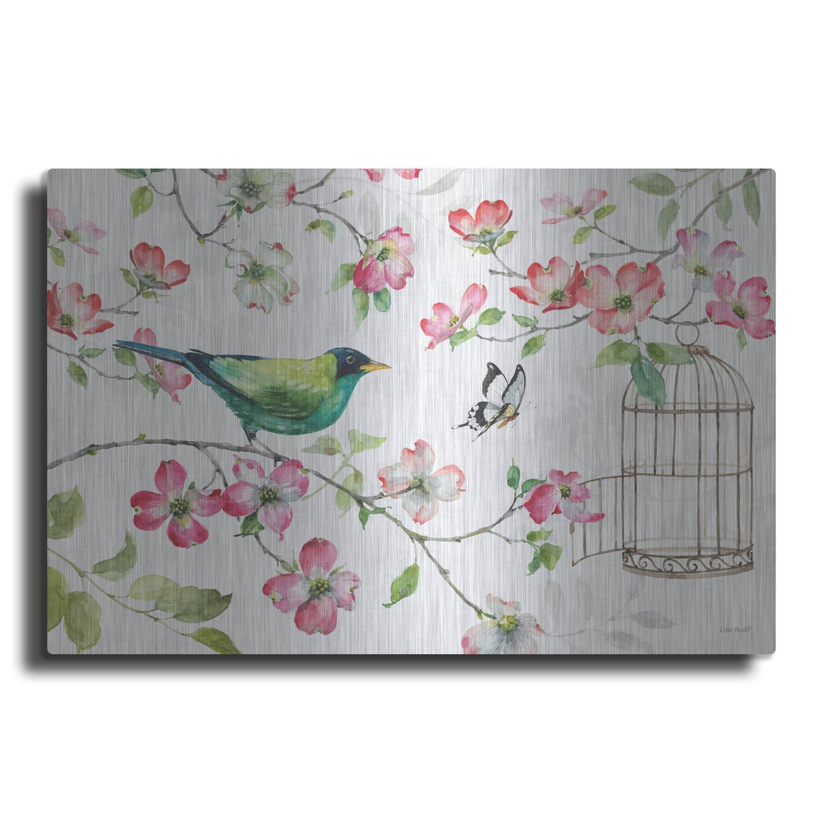 'Dogwood Garden I' by Lisa Audit – Metal Wall Art