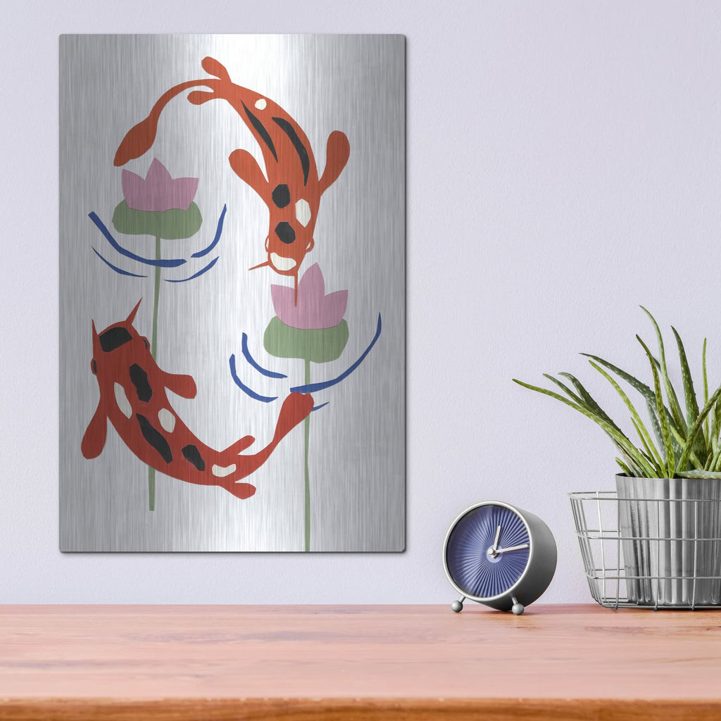 'Koi Fantasy 1' by Alicia Ludwig – Metal Wall Art, 12x16 room view