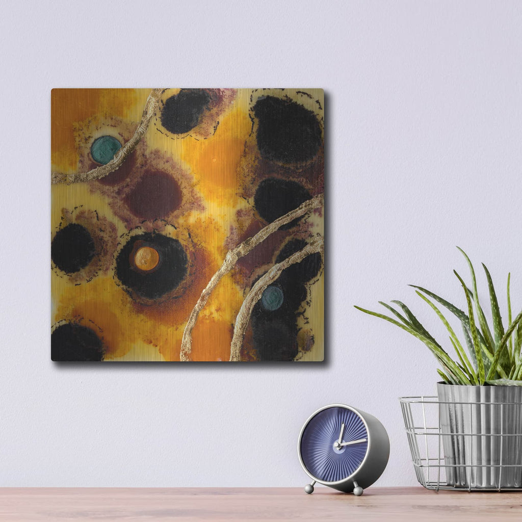 'Meteor Shower 2' by Alicia Ludwig – Metal Wall Art, 12x12 room view