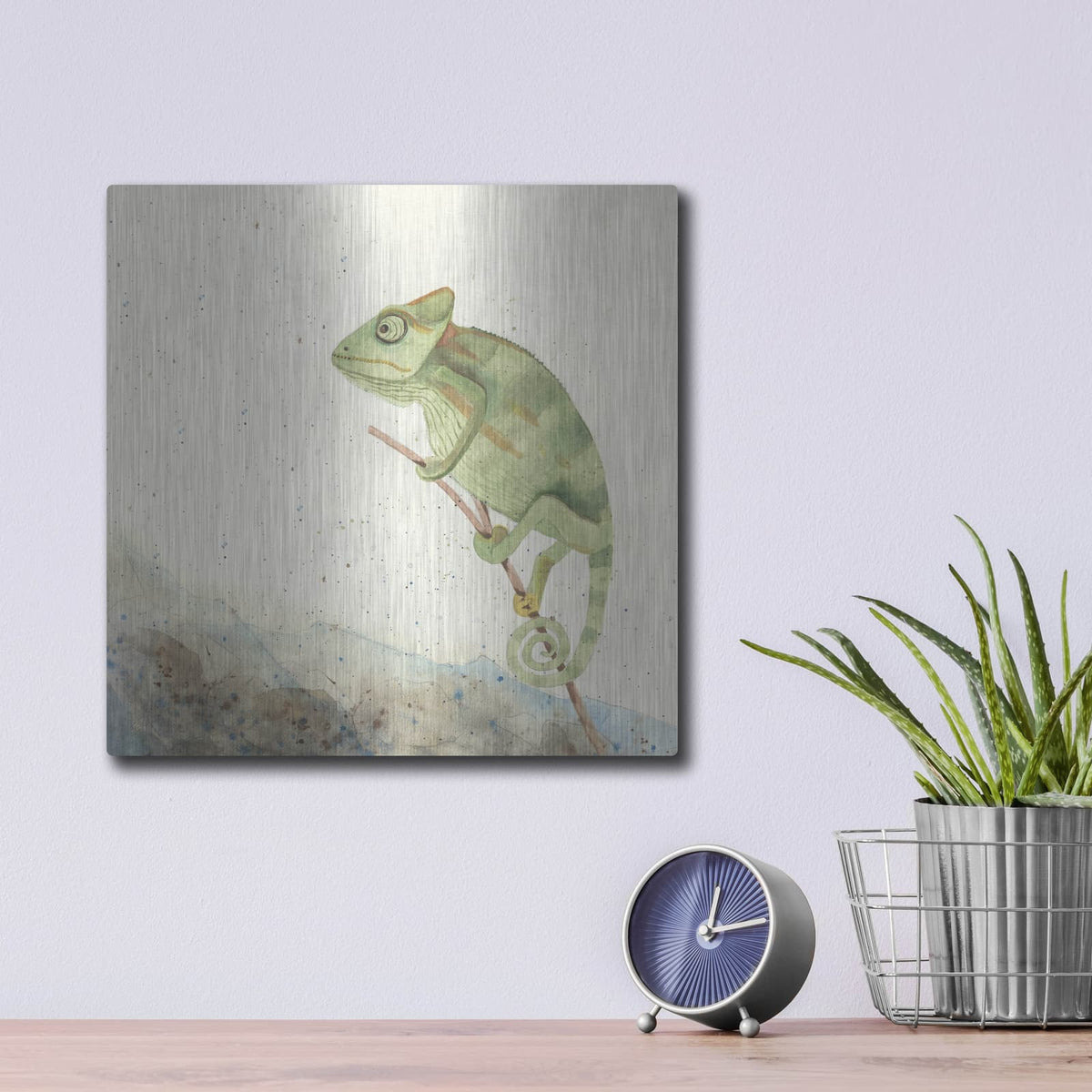 'Reptilian 4' by Alicia Ludwig – Metal Wall Art, 12x12 room view