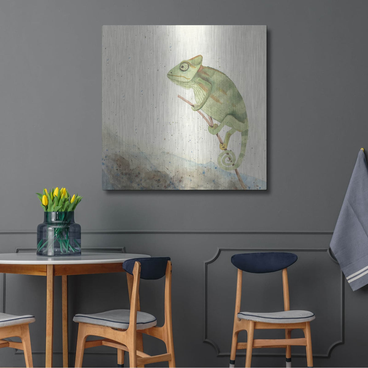 'Reptilian 4' by Alicia Ludwig – Metal Wall Art, 36x36 room view