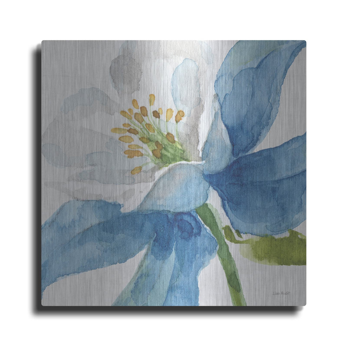'Blue And Green Garden VI' by Lisa Audit – Metal Wall Art