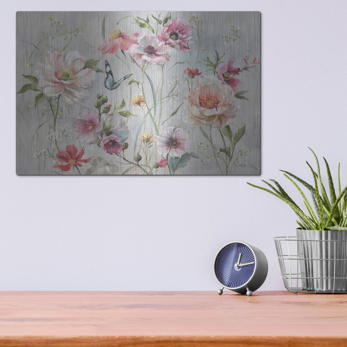 'Antique Garden I' by Lisa Audit – Metal Wall Art, 16x12 room view