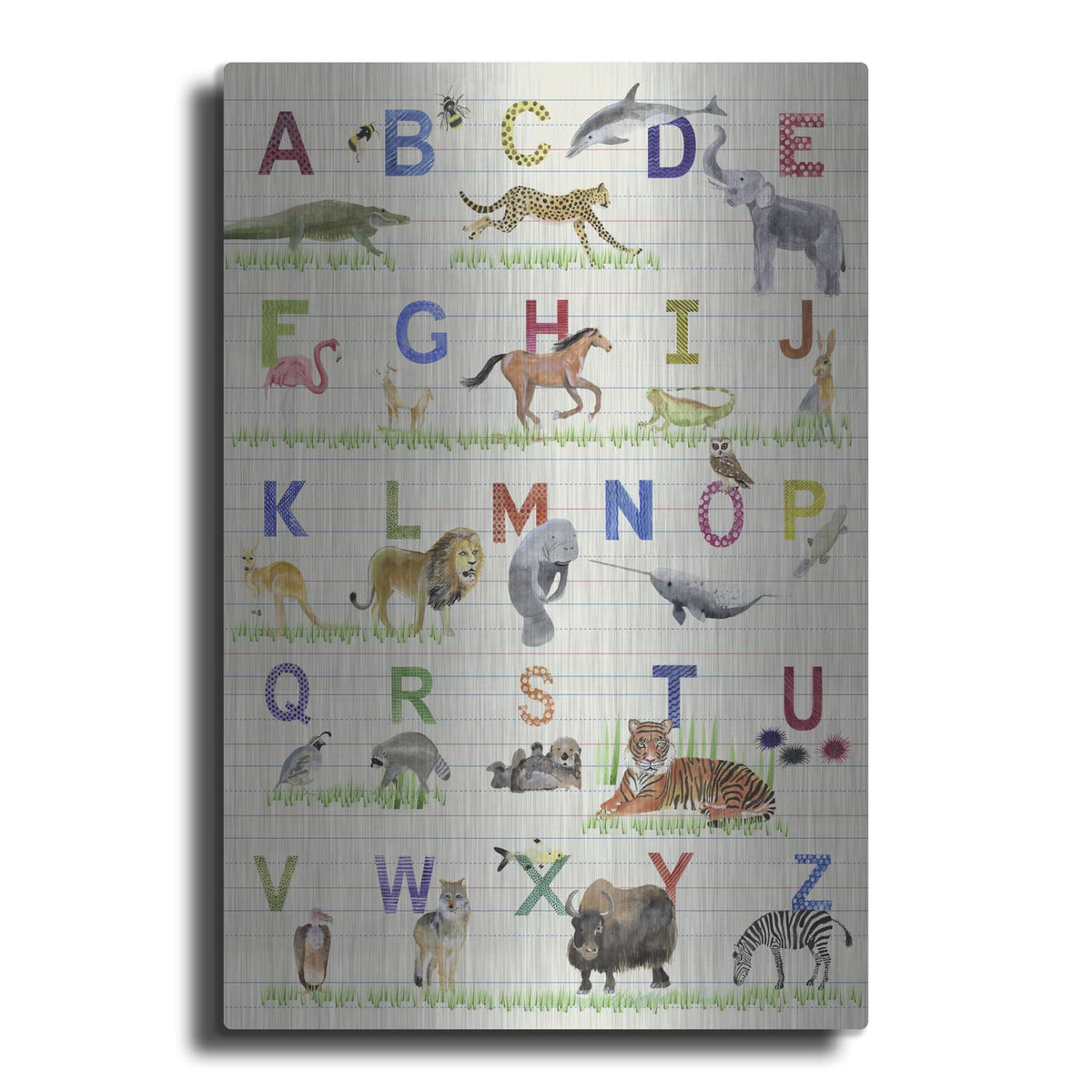 'Alphabet Animals' by Alicia Ludwig – Metal Wall Art