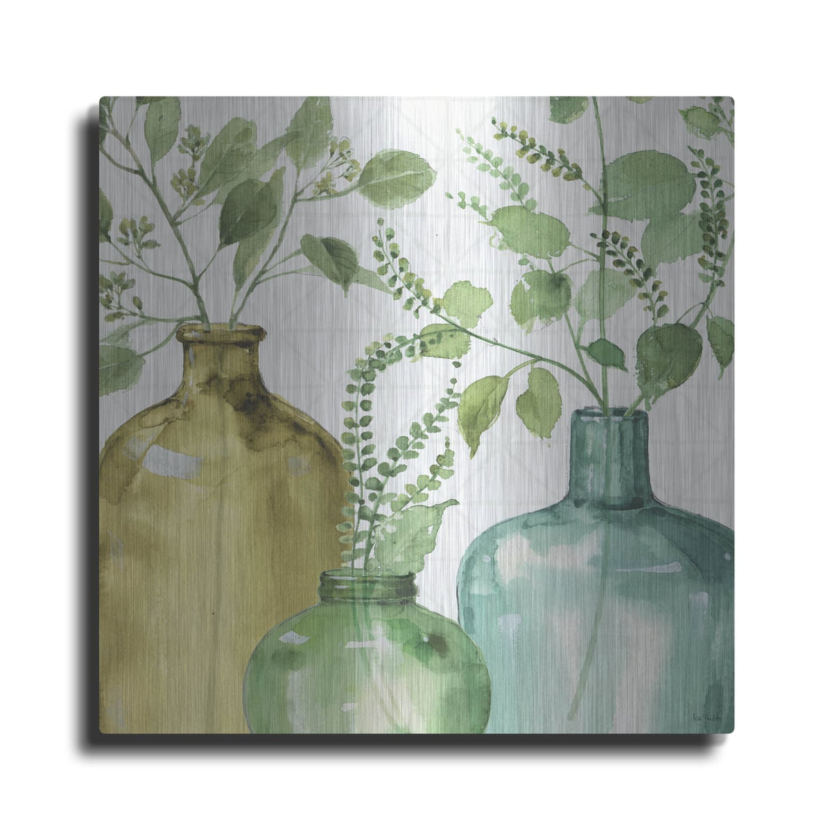 'Mixed Greens LV' by Lisa Audit – Metal Wall Art