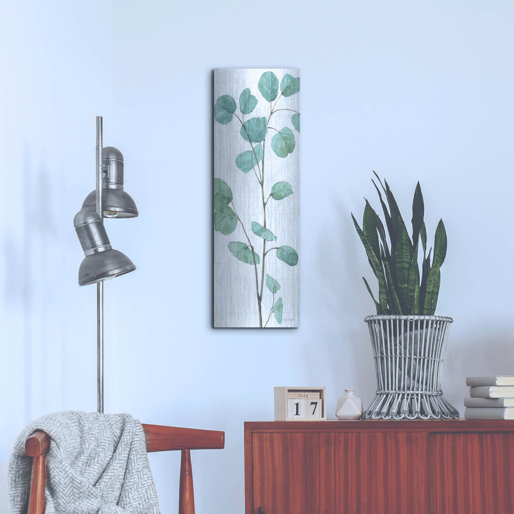 'Mixed Greens LIX' by Lisa Audit – Metal Wall Art, 12x36 room view