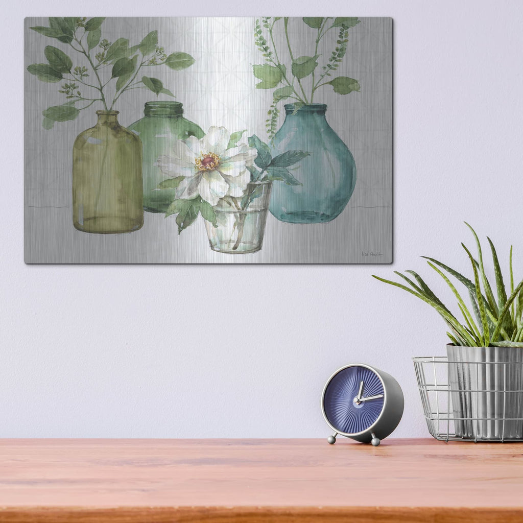 'Mixed Greens LXI' by Lisa Audit – Metal Wall Art, 16x12 room view