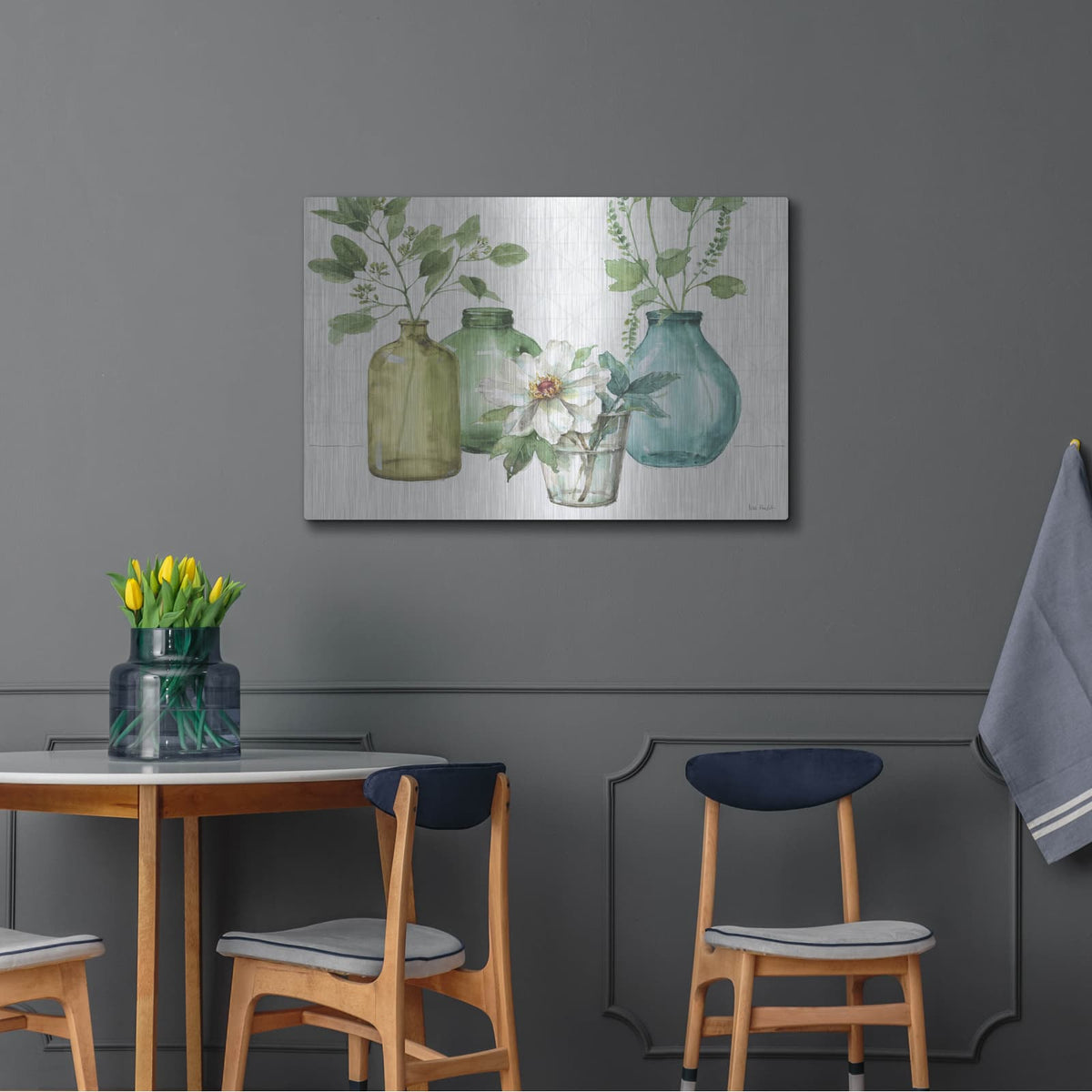 'Mixed Greens LXI' by Lisa Audit – Metal Wall Art, 36x24 room view