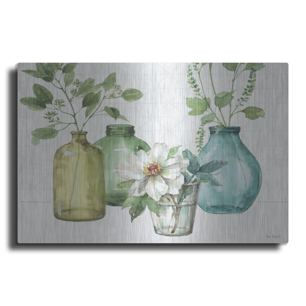 'Mixed Greens LXI' by Lisa Audit – Metal Wall Art