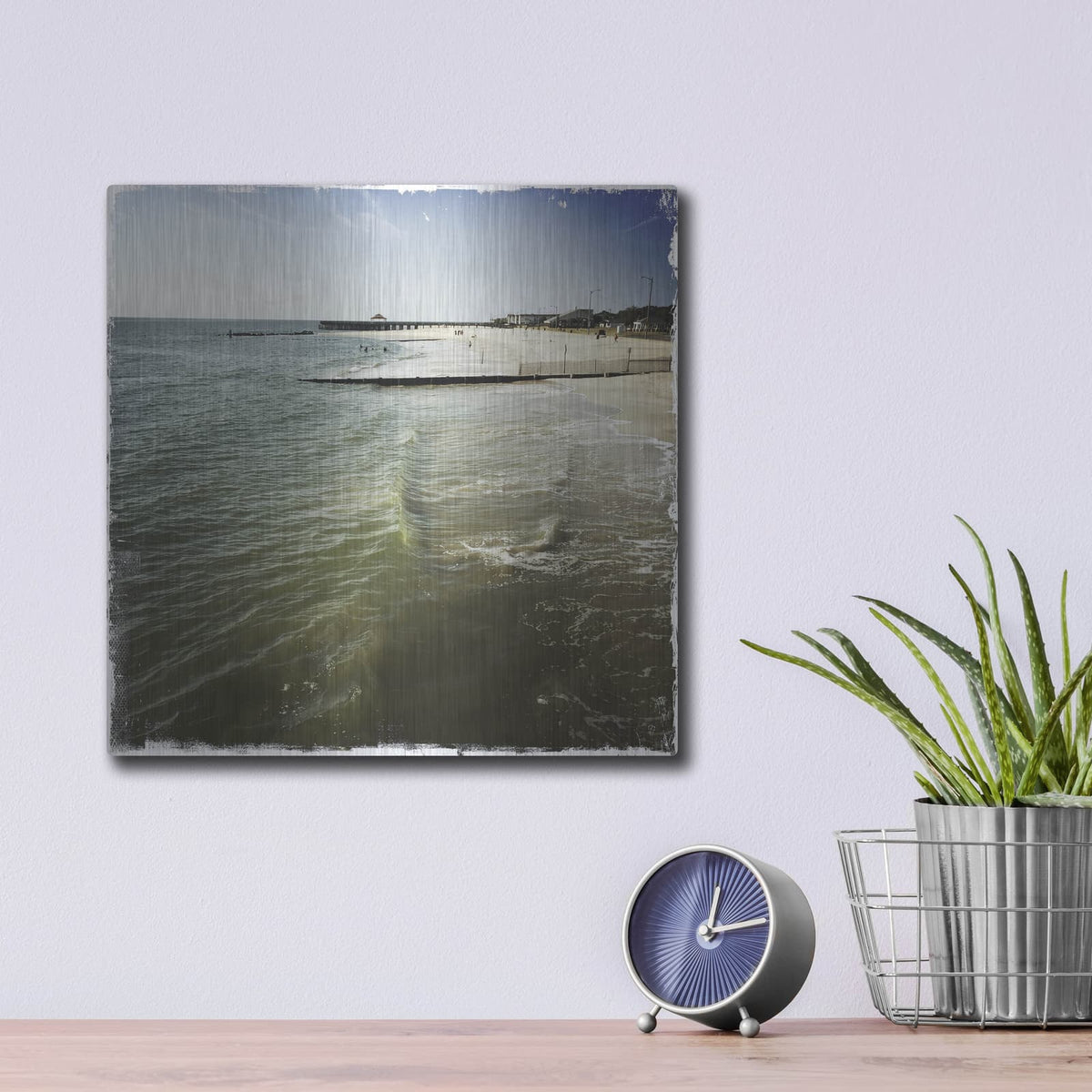 'Buckroe Beach 2' by Alicia Ludwig – Metal Wall Art, 12x12 room view
