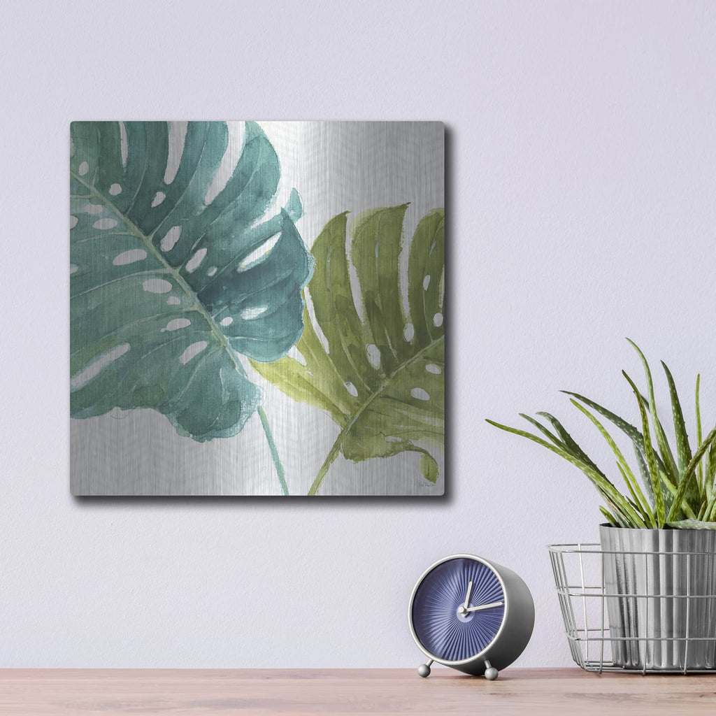 'Mixed Greens LXXV' by Lisa Audit – Metal Wall Art, 12x12 room view