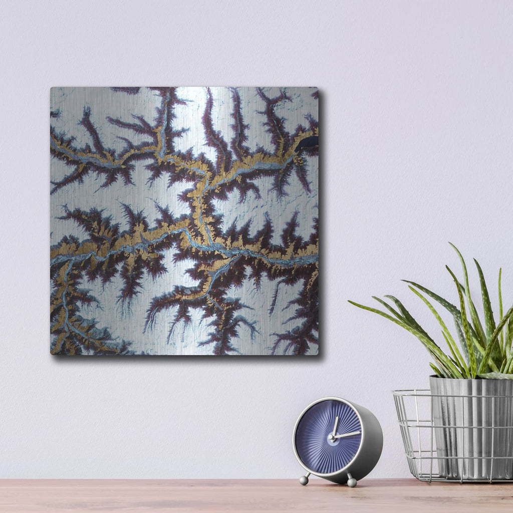 'Himalayas 3' by Alicia Ludwig – Metal Wall Art, 12x12 room view