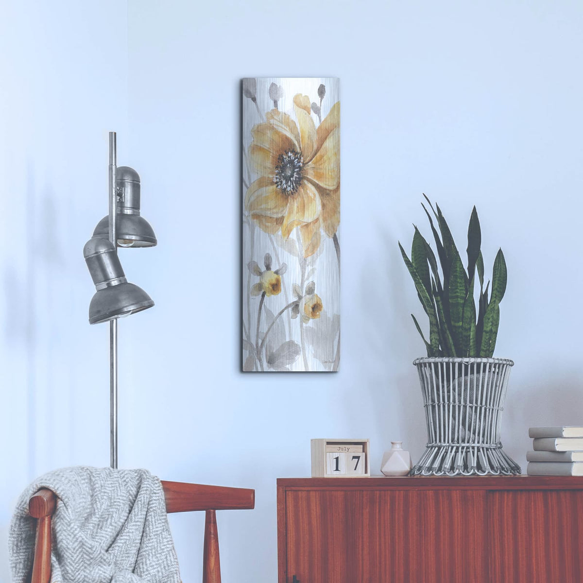 'Fields Of Gold V' by Lisa Audit – Metal Wall Art, 12x36 room view