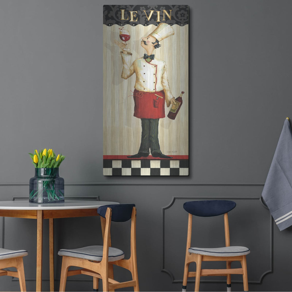 'Chef's Masterpiece I' by Lisa Audit – Metal Wall Art, 24x48 room view