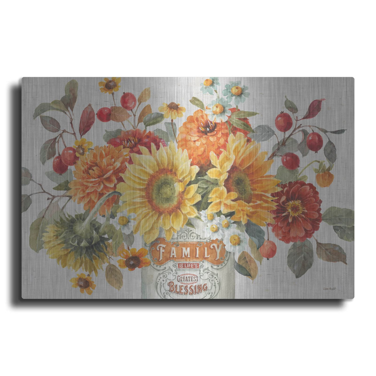 'Autumn In Bloom I' by Lisa Audit – Metal Wall Art