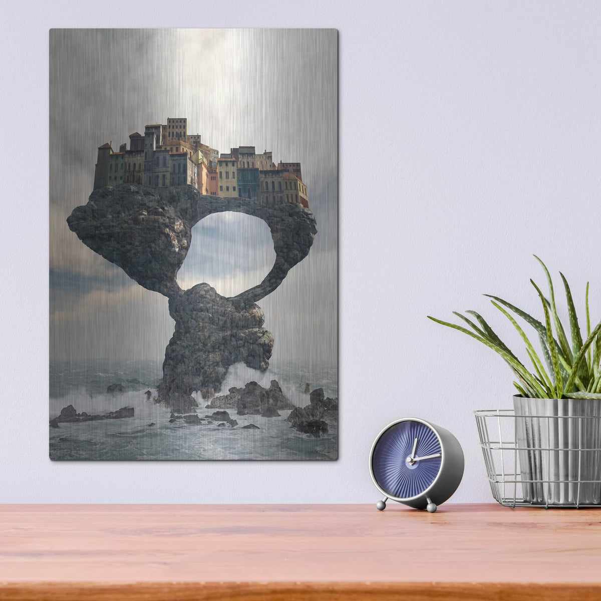 'Precarious' by Cynthia Decker – Metal Wall Art, 12x16 room view
