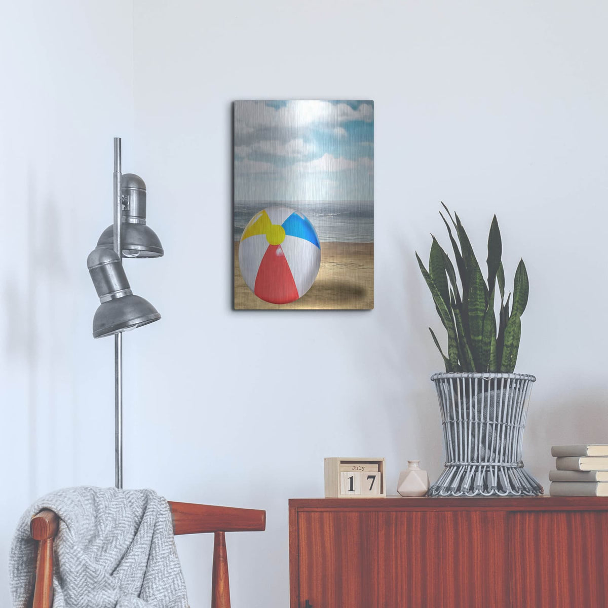 'Beach Ball 2' by Alonzo Saunders – Metal Wall Art, 16x24 room view