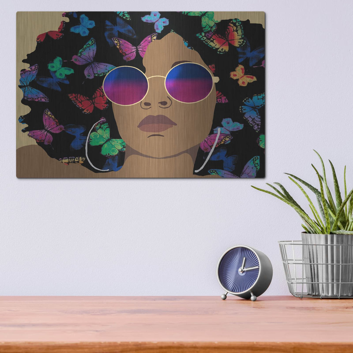 'Butterfly Diva 1' by Alonzo Saunders – Metal Wall Art, 16x12 room view