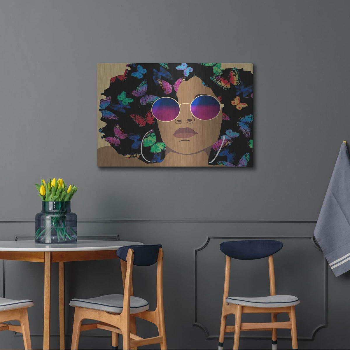 'Butterfly Diva 1' by Alonzo Saunders – Metal Wall Art, 36x24 room view