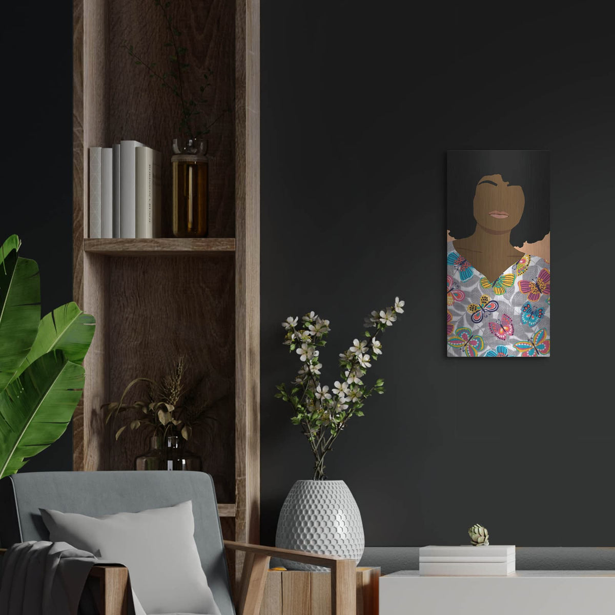 'Care Giver 1' by Alonzo Saunders – Metal Wall Art, 12x24 room view