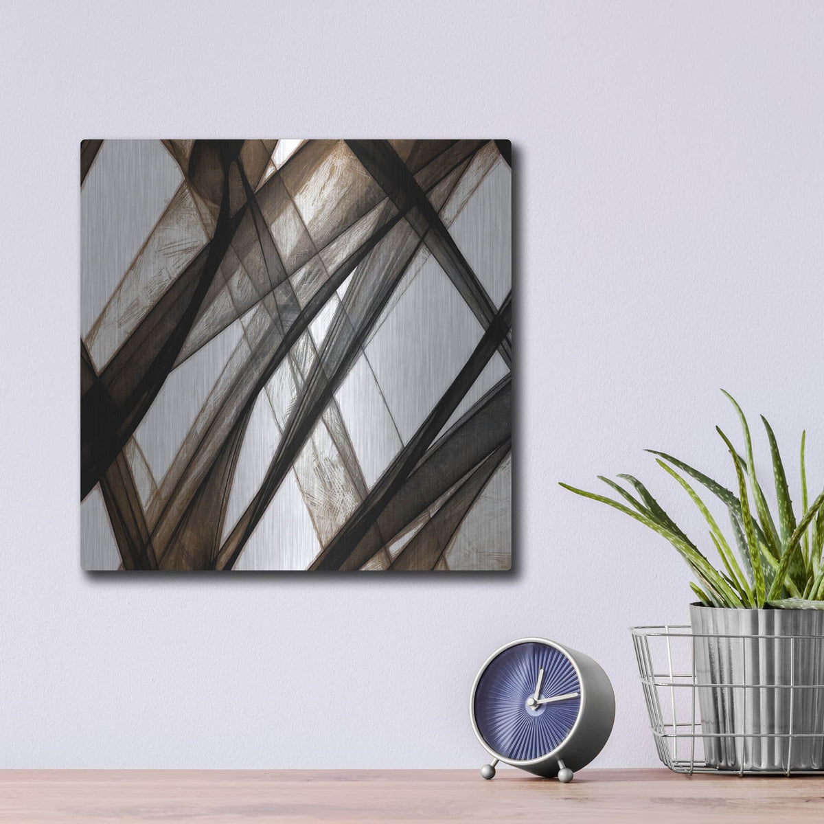 'Cross Ways 4' by Alonzo Saunders – Metal Wall Art, 12x12 room view
