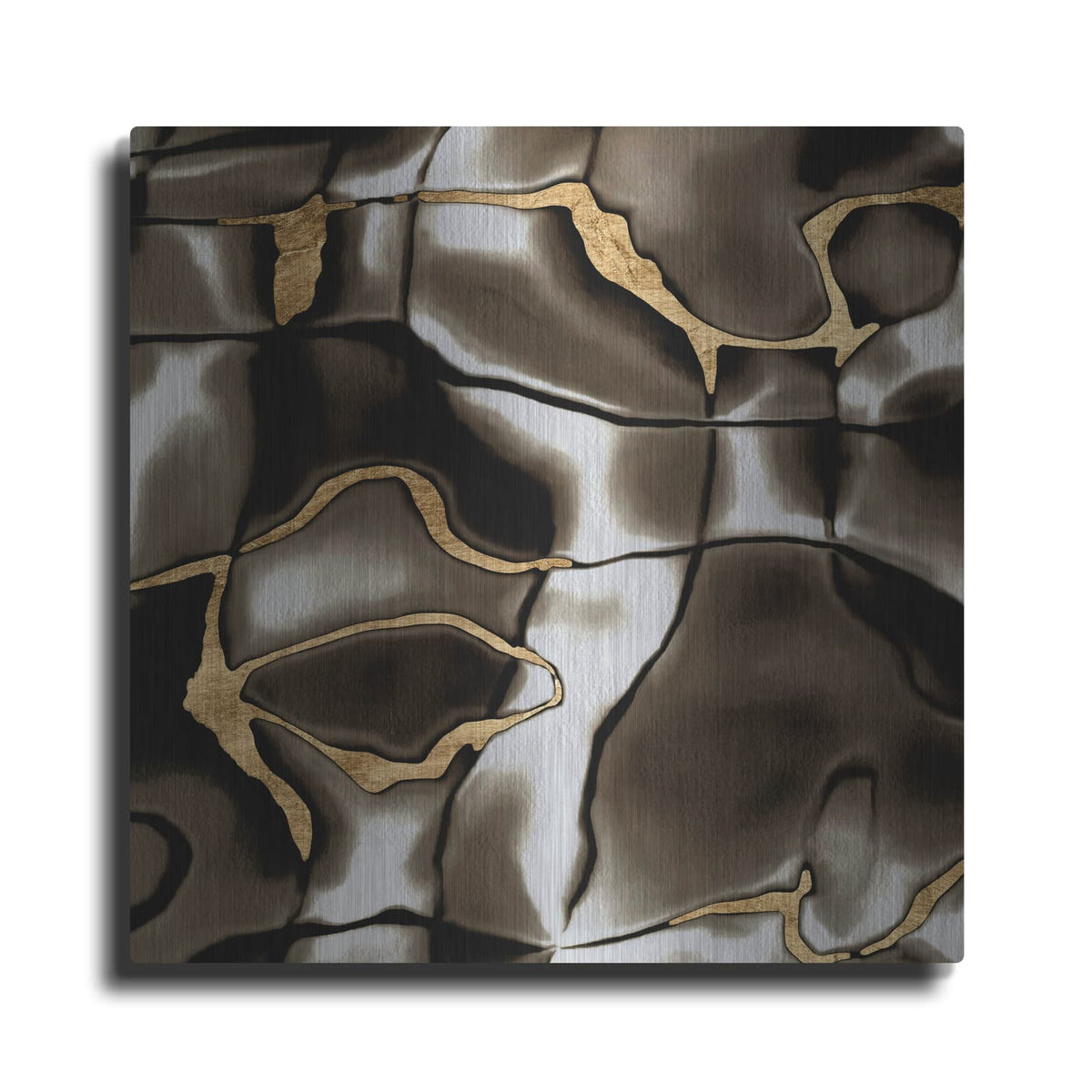 'Golden Shimmer 1' by Alonzo Saunders – Metal Wall Art