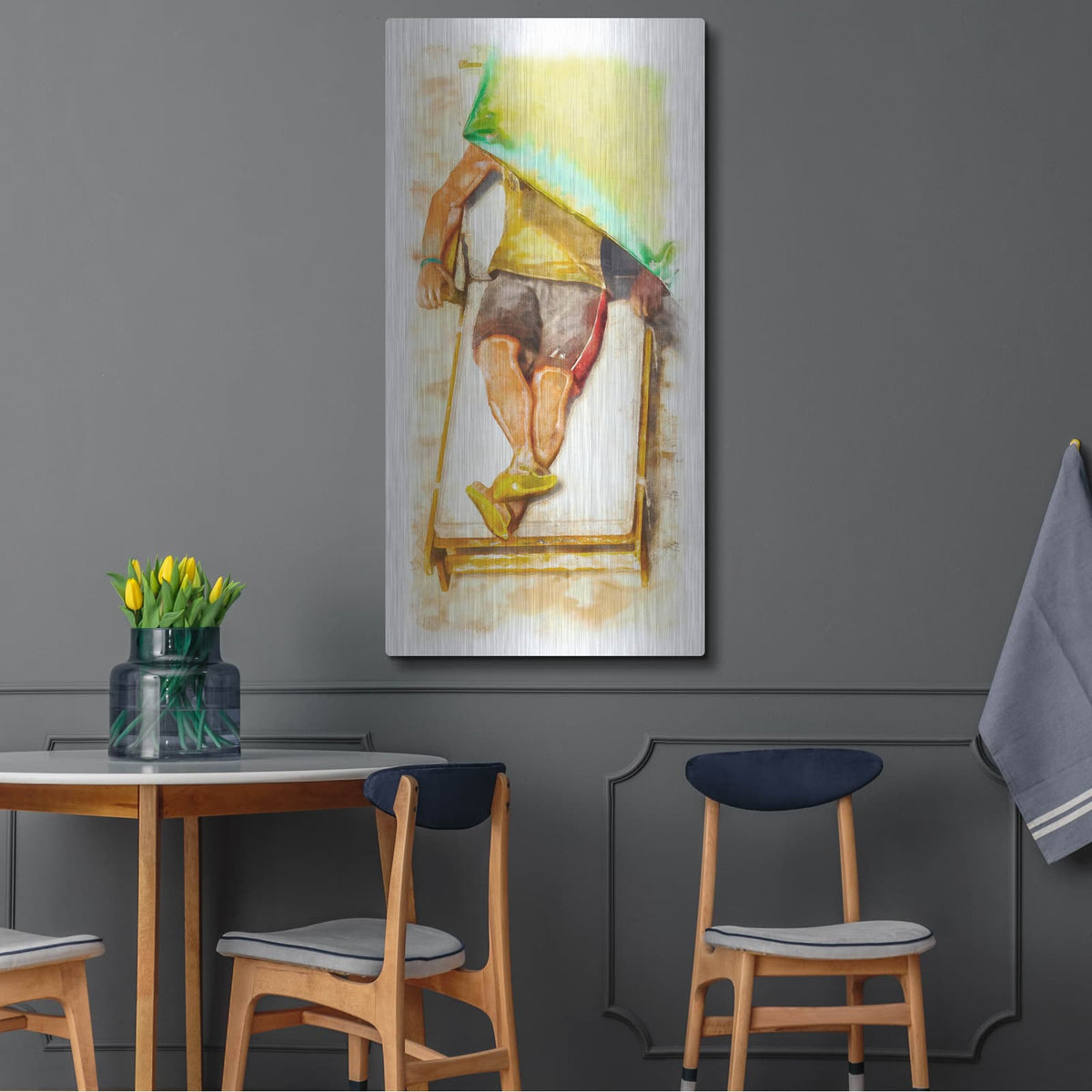 'Laid Out 2' by Alonzo Saunders – Metal Wall Art, 24x48 room view