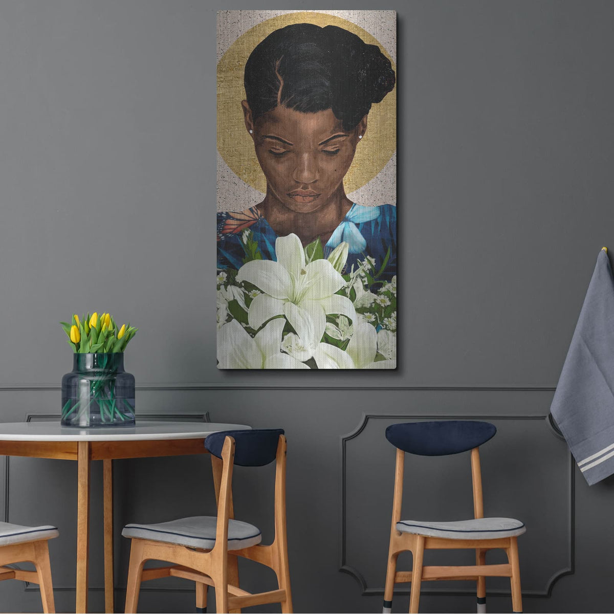 'Meditation 2' by Alonzo Saunders – Metal Wall Art, 24x48 room view