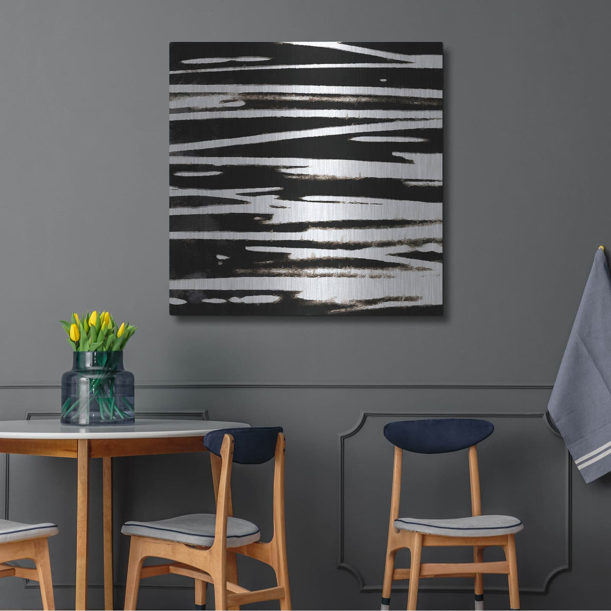 'Streaking Paths 3' by Alonzo Saunders – Metal Wall Art, 36x36 room view