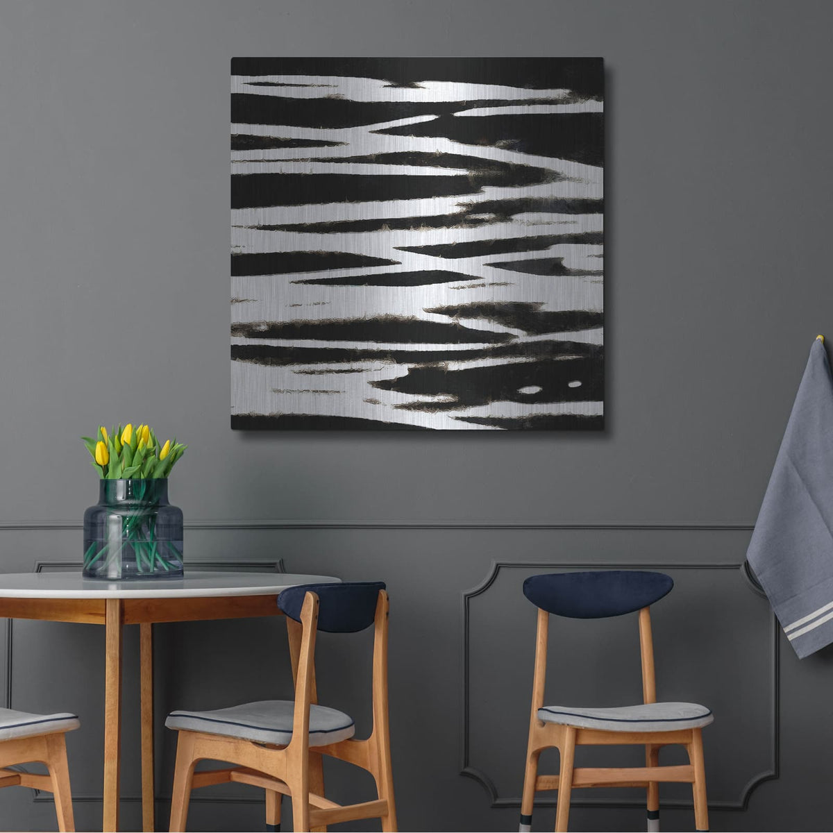'Streaking Paths 4' by Alonzo Saunders – Metal Wall Art, 36x36 room view