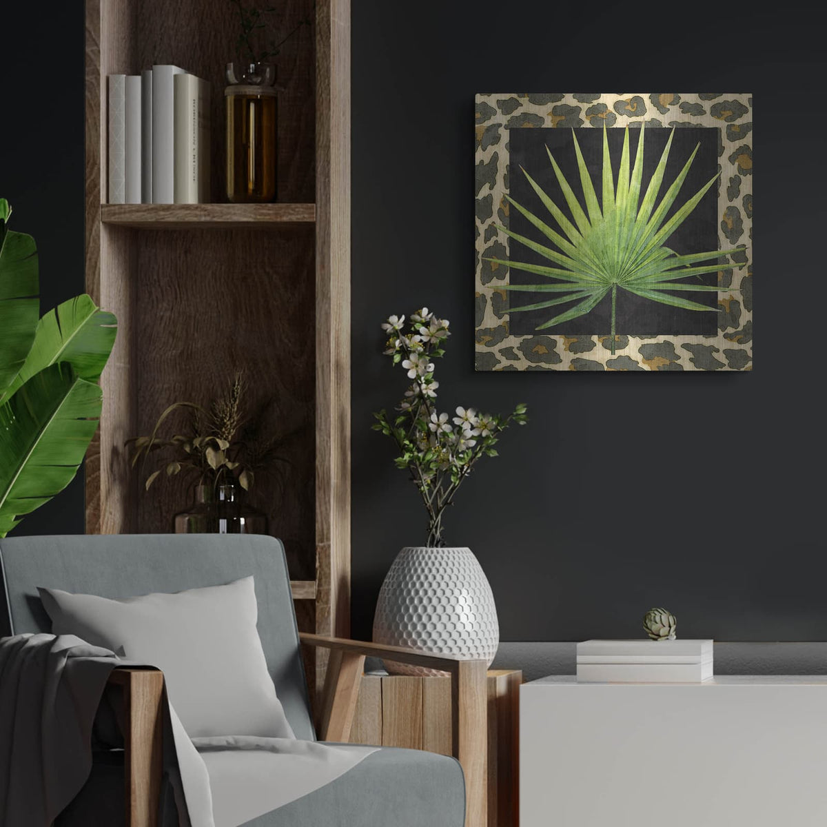 'Tropic Collection 1' by Alonzo Saunders – Metal Wall Art, 24x24 room view