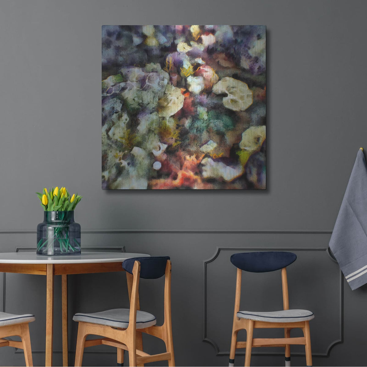 'Sea Life 2' by Alonzo Saunders – Metal Wall Art, 36x36 room view