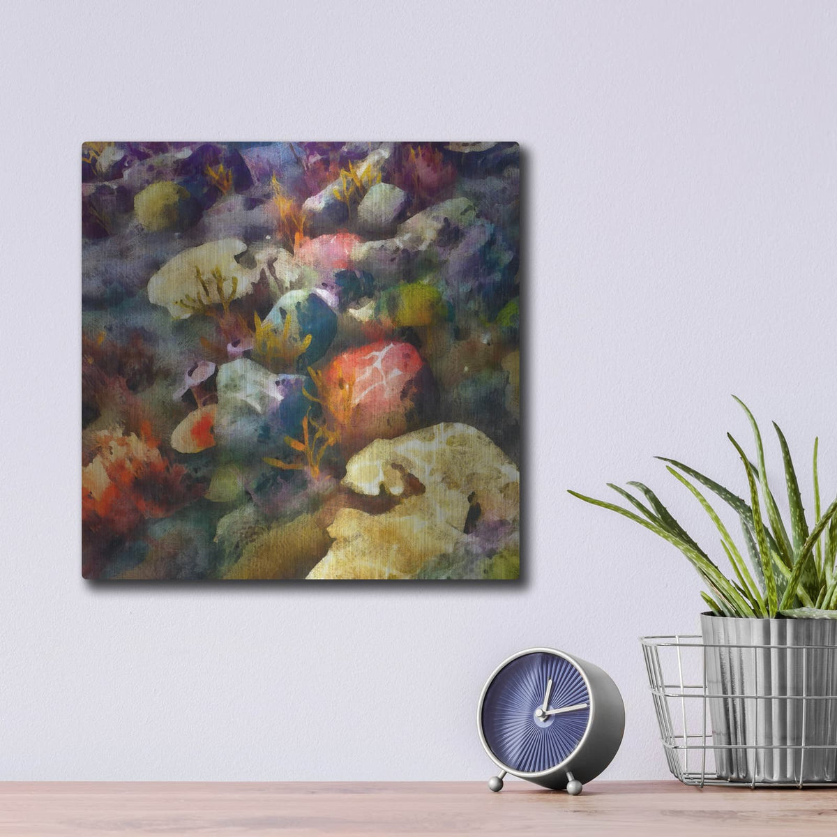 'Sea Life 3' by Alonzo Saunders – Metal Wall Art, 12x12 room view