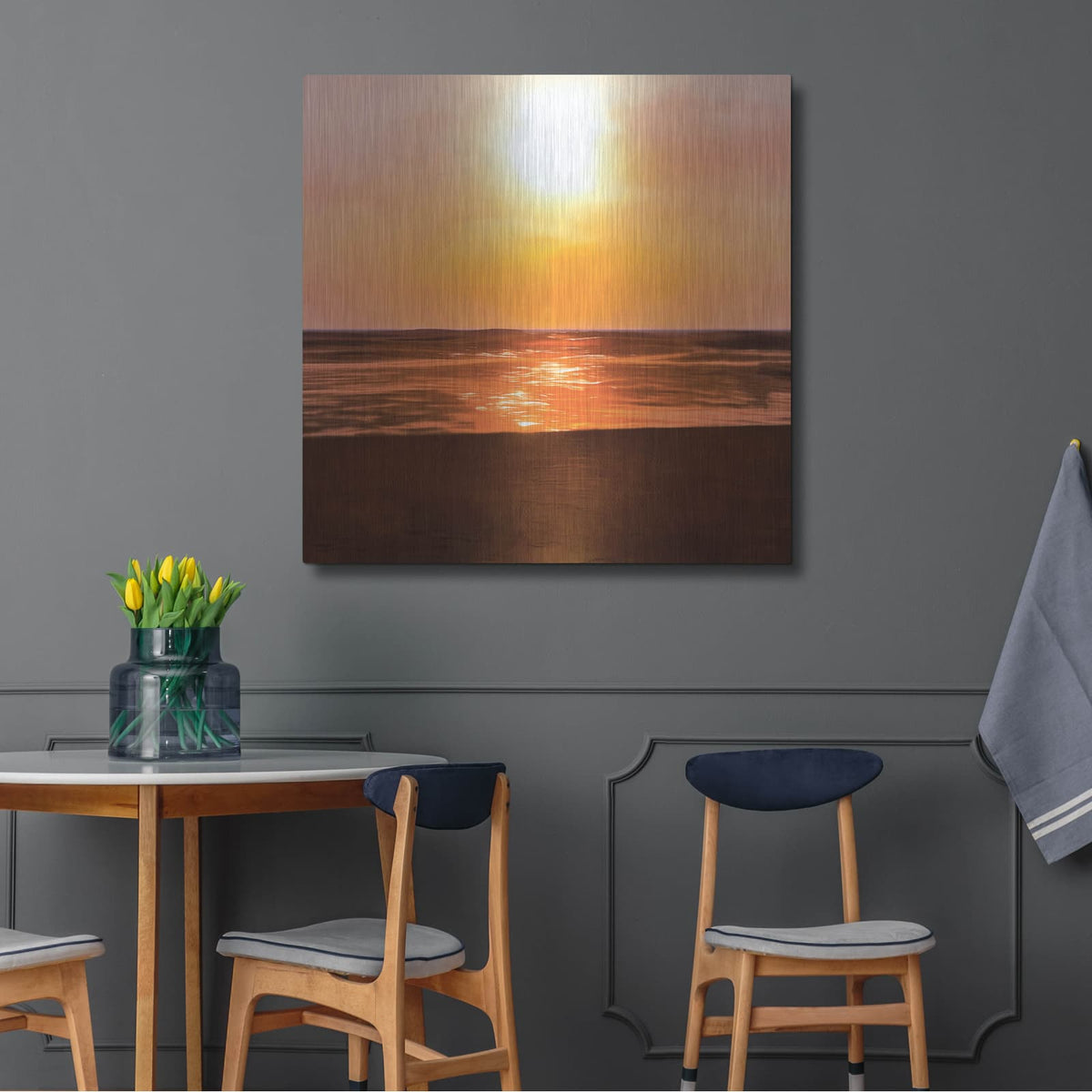 'Sunset Dreams 1' by Alonzo Saunders – Metal Wall Art, 36x36 room view