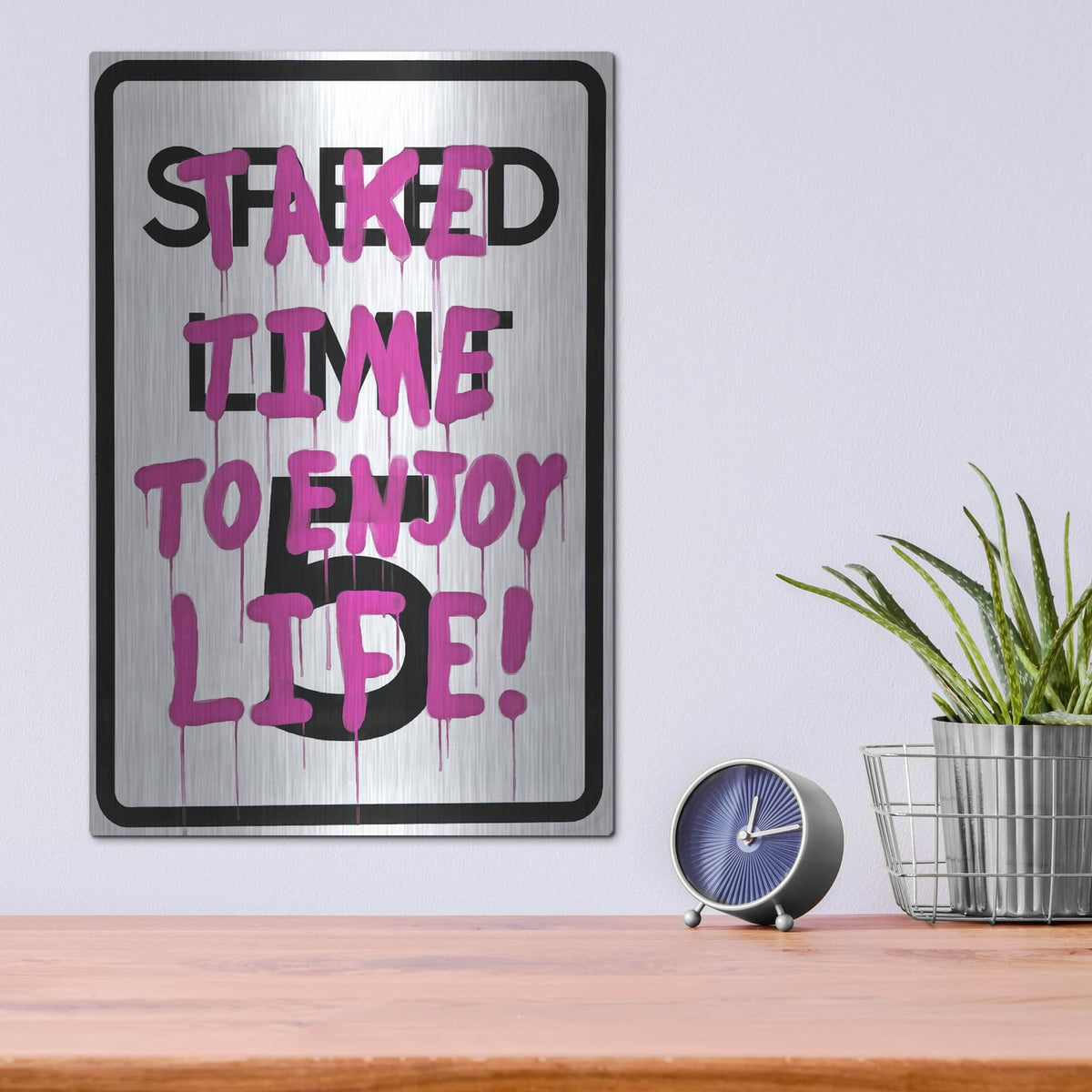 'Graffiti Sign 4' by Alonzo Saunders – Metal Wall Art, 12x16 room view