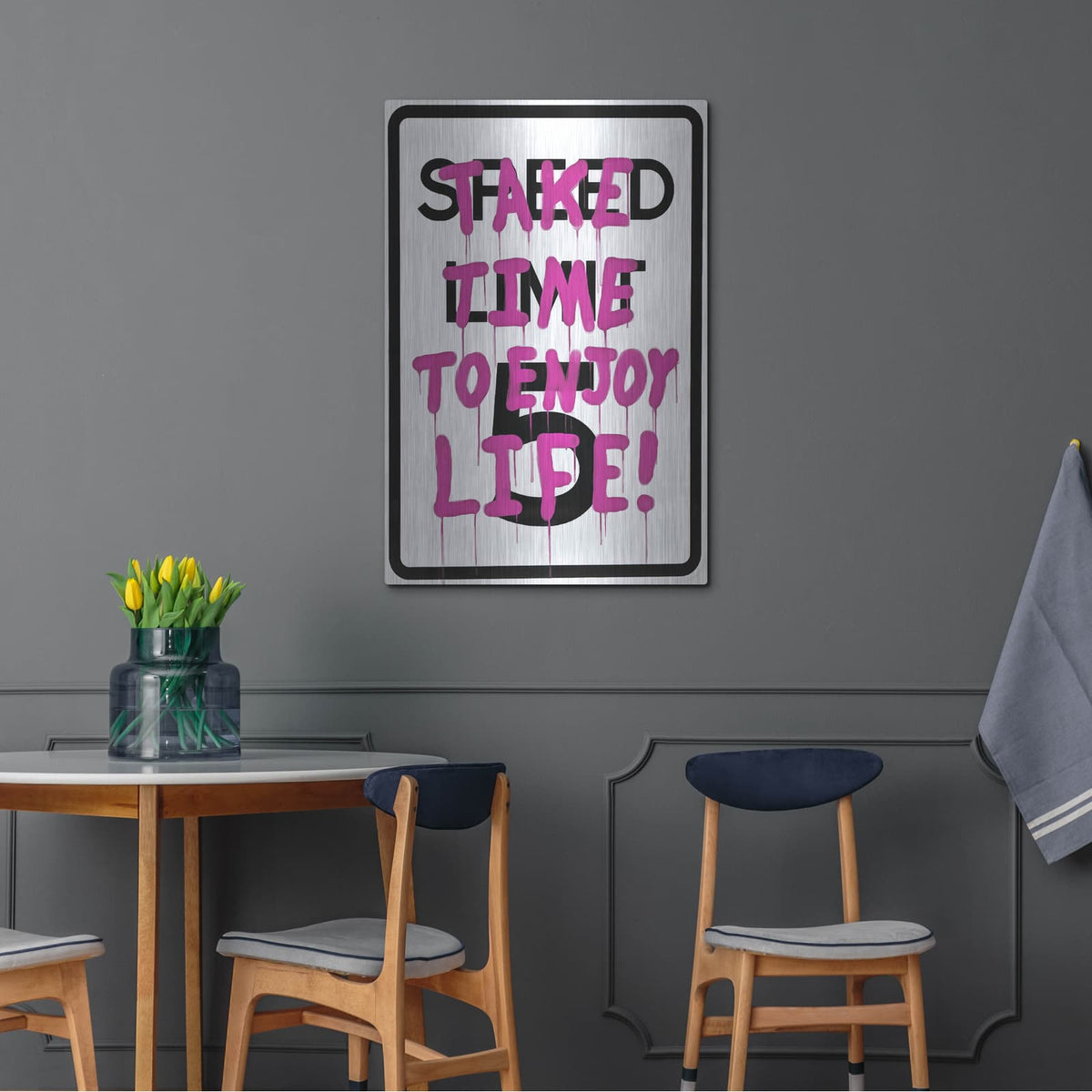 'Graffiti Sign 4' by Alonzo Saunders – Metal Wall Art, 24x36 room view