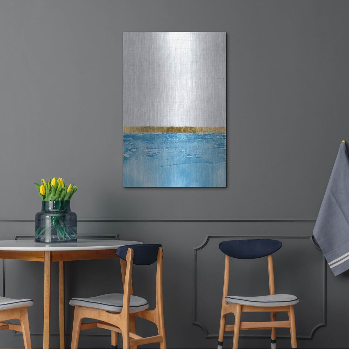 'Embellished Gold Horizon 1' by Alonzo Saunders – Metal Wall Art, 24x36 room view