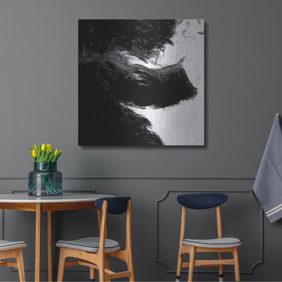 'Sketchy 4' by Alonzo Saunders – Metal Wall Art, 36x36 room view
