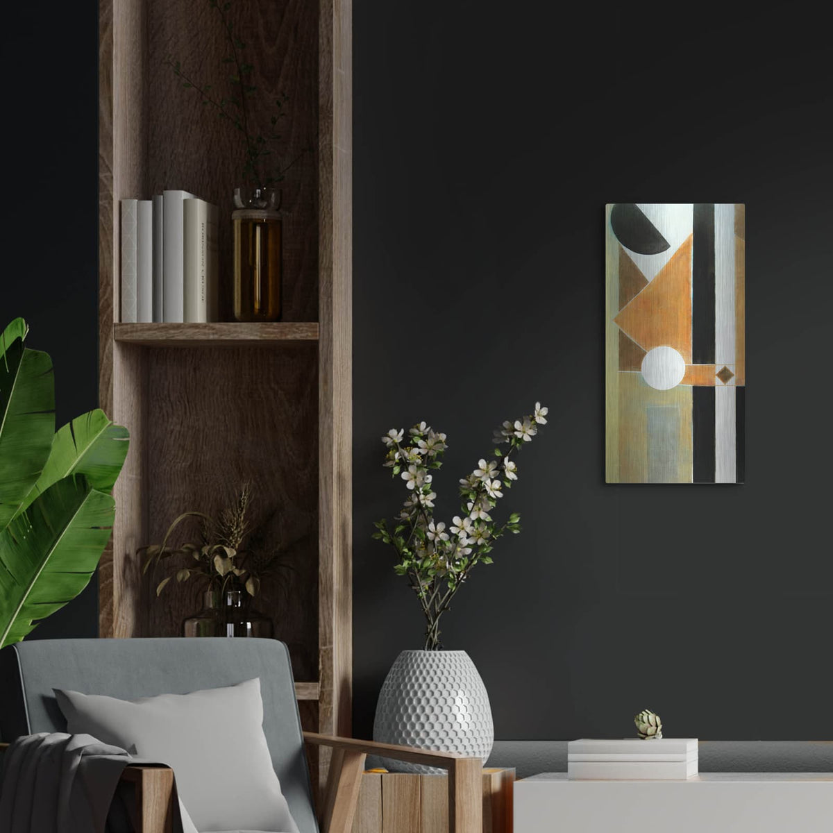 'Switching Levels 2' by Alonzo Saunders – Metal Wall Art, 12x24 room view