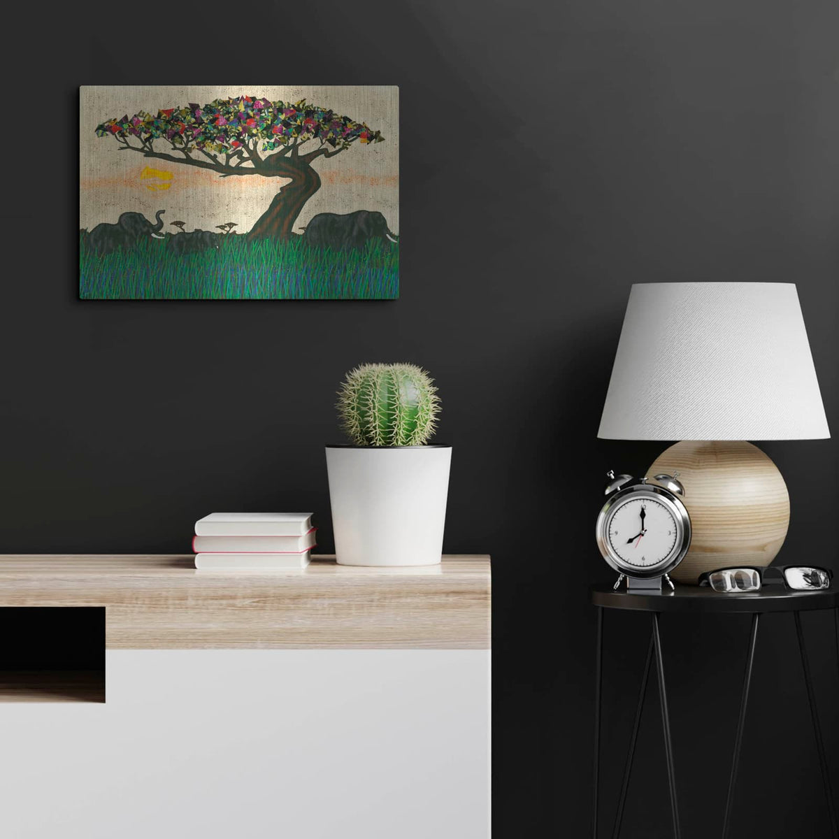 'Planes Of Africa 1' by Alonzo Saunders – Metal Wall Art, 24x16 room view