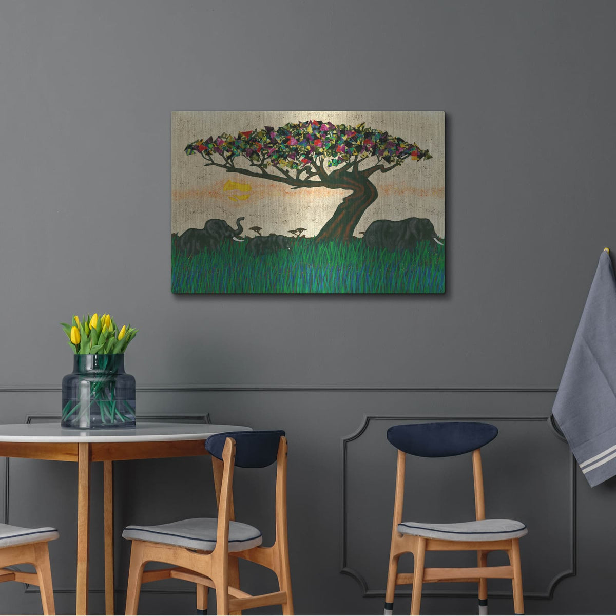 'Planes Of Africa 1' by Alonzo Saunders – Metal Wall Art, 36x24 room view