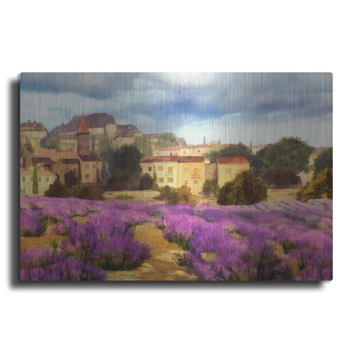 'Provence's Lavender Fields 1' by Alonzo Saunders – Metal Wall Art