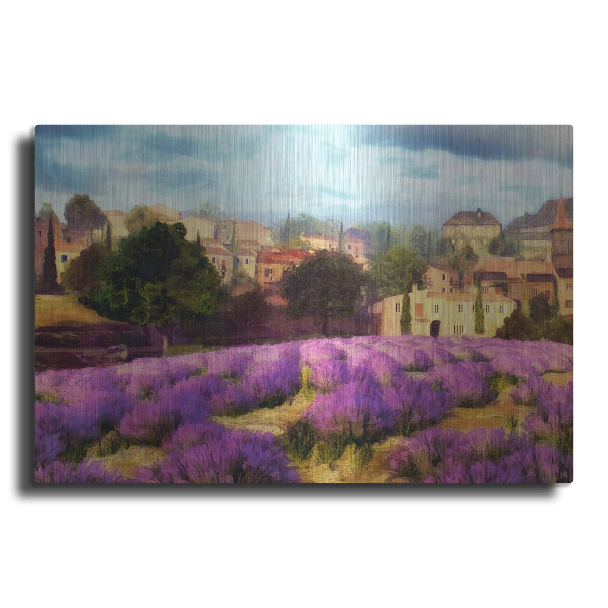 'Provence's Lavender Fields 2' by Alonzo Saunders – Metal Wall Art