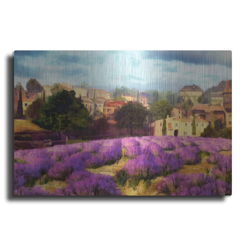 'Provence's Lavender Fields 2' by Alonzo Saunders – Metal Wall Art